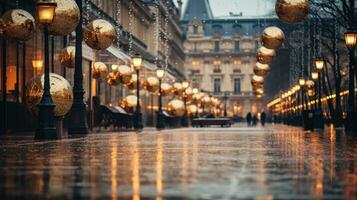 Noël décorations sur ville rue photo