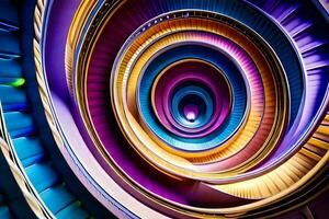 coloré spirale fond d'écran. généré par ai photo