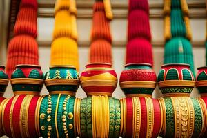 coloré, décoratif, Indien, des bracelets, des bracelets, des bracelets, des bracelets. généré par ai photo