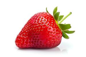 fraise fruit isolé sur blanc Contexte ai généré photo