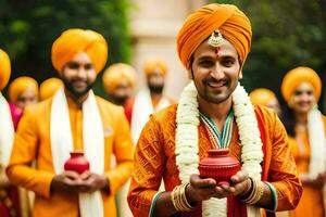 Indien mariage dans Delhi. généré par ai photo