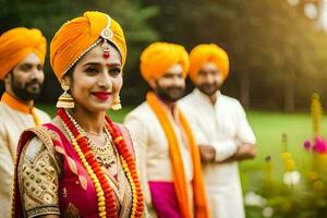 Indien mariage dans Delhi. généré par ai photo