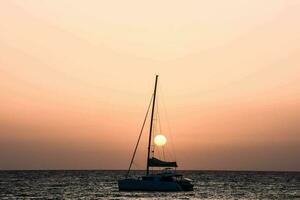 belle vue du coucher de soleil photo