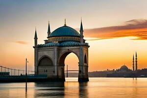 le bleu mosquée dans Istanbul, Turquie. généré par ai photo