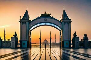 le d'or porte de istanbul. généré par ai photo