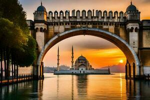 le bleu mosquée dans Istanbul, Turquie. généré par ai photo