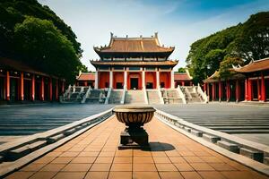 le temple de le Bouddha dans Taïwan. généré par ai photo