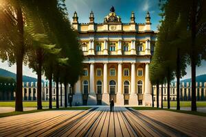 le palais de le Roi de Suisse. généré par ai photo