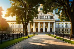 le bâtiment de le Université de st Pétersbourg dans Russie. généré par ai photo