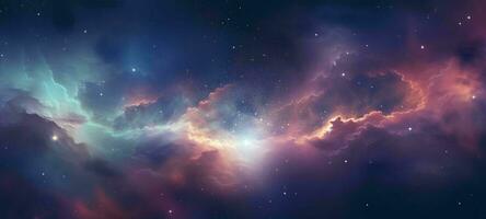 vibrant galaxie nébuleuse, cosmique beauté dans espace, univers étoiles, astronomie merveille, supernova fond d'écran photo