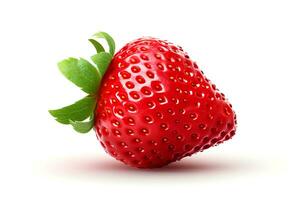 fraise fruit isolé sur blanc Contexte ai génératif photo