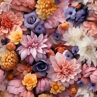 réaliste pastel floral modèle pour élégant conceptions. doux et polyvalent. parfait pour beaucoup projets photo