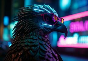 futuriste cyber punk Aigle. produire ai photo