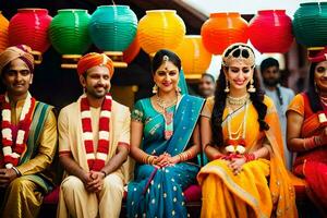 Indien mariage dans Bangalore. généré par ai photo