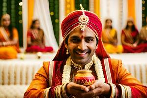 Indien mariage photographe dans Delhi. généré par ai photo