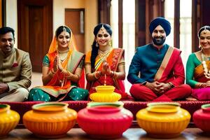 Indien mariage dans Delhi. généré par ai photo