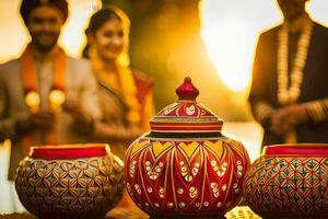 Indien mariage décor idées. généré par ai photo