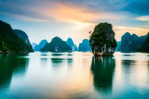 le Ha longue baie dans vietnam. généré par ai photo