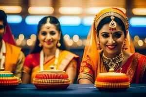 Indien mariage traditions et douane. généré par ai photo