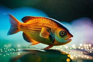 photo fond d'écran le ciel, poisson, eau, lumière, le mer, le mer, le mer. généré par ai