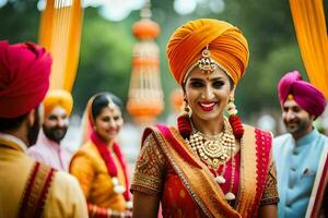 Indien mariage dans Delhi. généré par ai photo