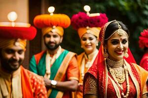 Indien mariage dans Jaïpur. généré par ai photo