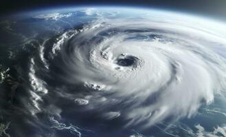 super typhon, tropical tempête, cyclone, tornade, plus de océan. temps Contexte. génératif ai photo