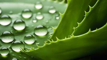 visualisation le présentation de le plante aloès vera. génératif ai photo