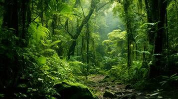 la nature costa rican forêt tropicale ai généré photo