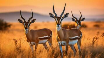 animal prairie gazelle gazelle ai généré photo