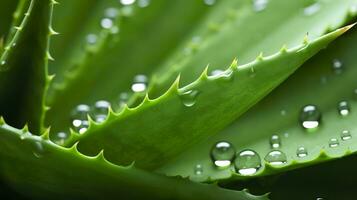 visualisation le présentation de le plante aloès vera. génératif ai photo