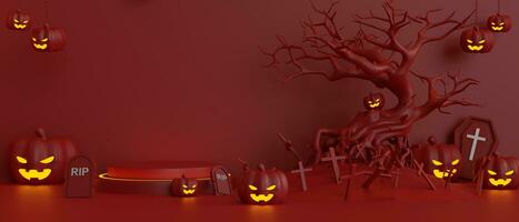 3d le rendu Halloween journée Contexte photo