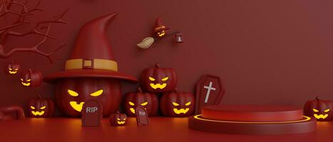 3d le rendu Halloween journée Contexte photo