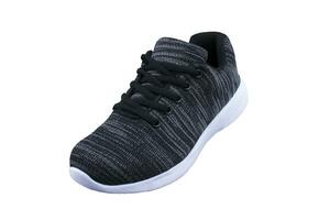 baskets gris noir. sport des chaussures sur blanc Contexte photo