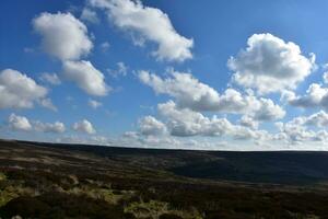 magnifique landes paysage dans nord Angleterre photo