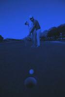 le golf instructions dans bleu photo