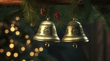 photo de cloches Noël devis, ai généré.