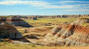 paysage Nord américain badlands ai généré photo