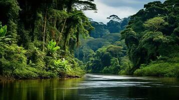 forêt français Guyane forêt tropicale ai généré photo