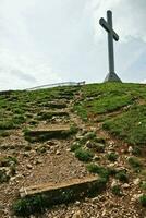 majestueux vue de traverser du Nivolet, savoyarde, France photo