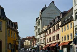 charmant des rues de Weimar, Thuringe historique vieux ville photo