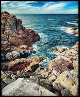 été Soleil plus de Bretagne rocheux littoral plougrescant paysage marin photo