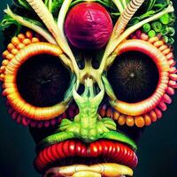 ai généré arcimboldo extraterrestre photo