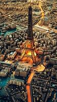 Paris miniature sur carte mère ai généré photo