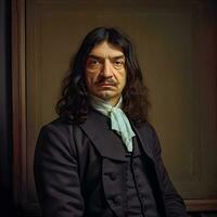 moderne philosophe René descartes réinventé avec génératif ai photo