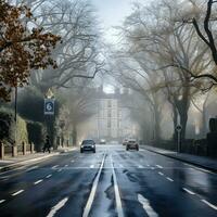 rues brumeuses génératif ai Urbain charme photo