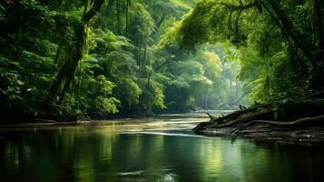 la nature brunei forêt tropicale parfait ai généré photo