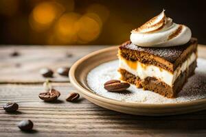 le meilleur café gâteau recettes pour le vacances. généré par ai photo