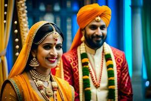 Indien mariage la photographie dans Delhi. généré par ai photo