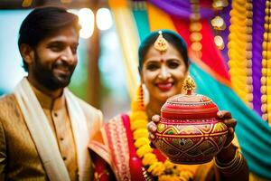 Indien mariage la photographie dans Bangalore. généré par ai photo